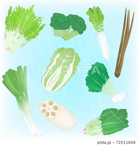 冬の野菜の背景イラストのイラスト素材