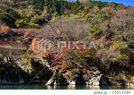 京都　保津川下り  周辺風景 72013394