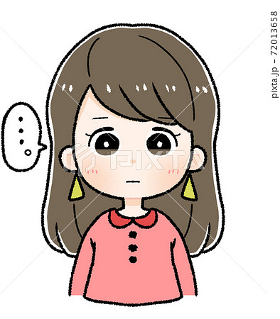 女性イラストアイコンのイラスト素材