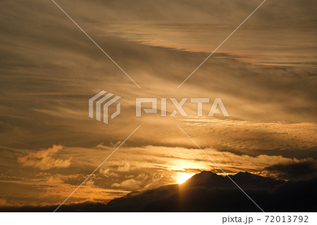 後立山連峰の夕日 後立山連峰の夕日 72013792