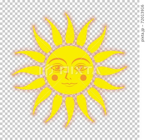 可愛い顔の太陽・点描タイプカラー 72013916