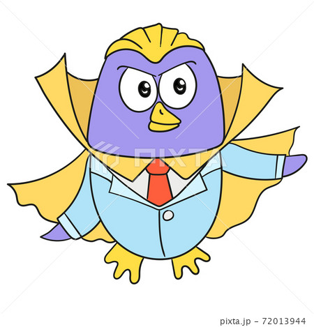 penguin in vampire costume cartoon 72013944