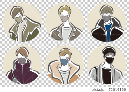 Fashion with a mask. Infectious disease prevention. Fashion with a mask. Infectious disease prevention. 72014166