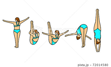 Female Player Who Jumps High Stock Illustration