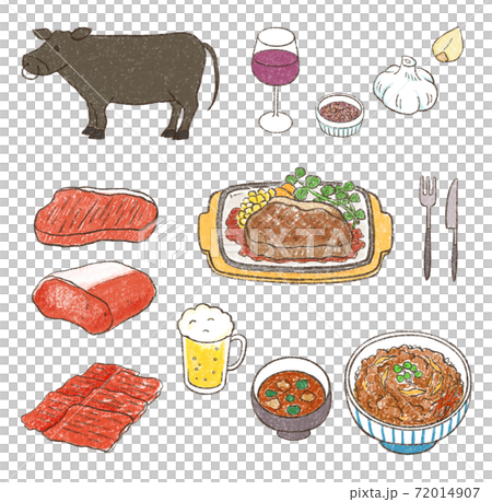 牛肉セットのイラスト素材