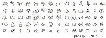 illustration of business icon set vector 72015595