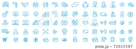 illustration of business icon set vector 72015597