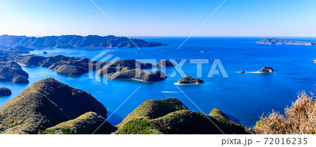 金田城跡　城山山頂　パノラマ　【長崎県対馬市】 72016235