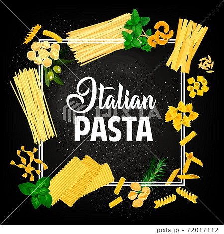 Pasta, Italian cuisine food, restaurant menu cover 72017112
