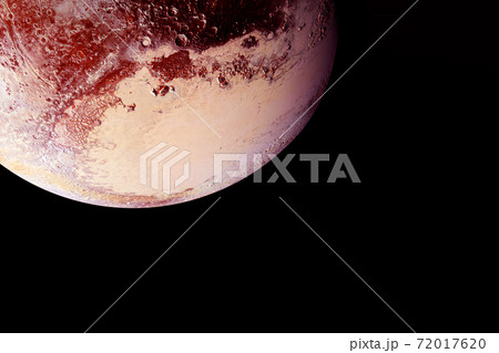 Planet Pluto on a black background. Elements of this image furnished by NASA Planet Pluto on a black background. Elements of this image furnished by NASA 72017620
