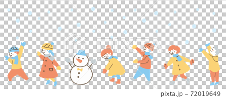 雪で遊ぶ子ども2 72019649