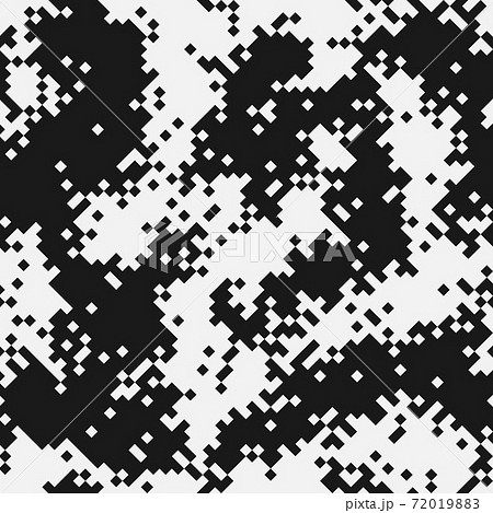 Vector abstract geometric seamless pattern with black and white shapes 72019883