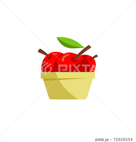 Red apple Fruit Bucket Sign Illustration Isolated 72020354