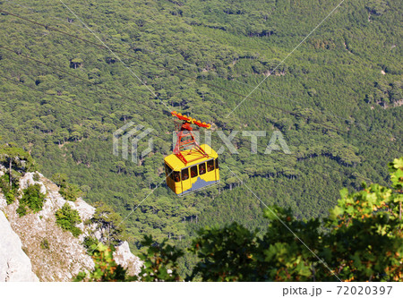 Cable car high in the mountains. Selective focus Cable car high in the mountains. Selective focus 72020397