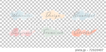 Watercolor brush stroke set / illustration / background / frame / colorful / frame / line / decoration / decoration 72020407