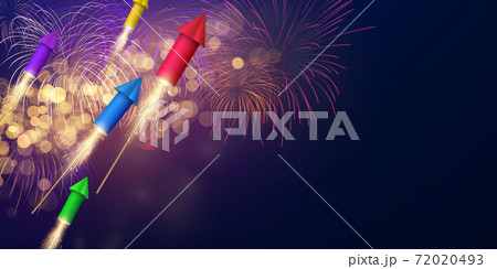 firework and christmas themed Celebration party Happy New Year background design. firework and christmas themed Celebration party Happy New Year background design. 72020493