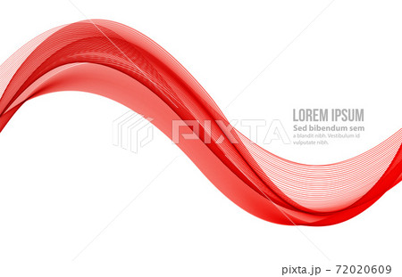 Vector red abstract wave design element. Smoke lines Vector red abstract wave design element. Smoke lines 72020609