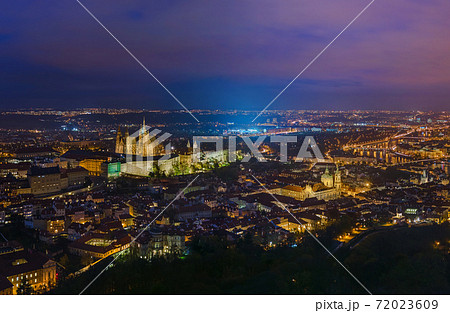 Prague cityscape in Czech Republic 72023609