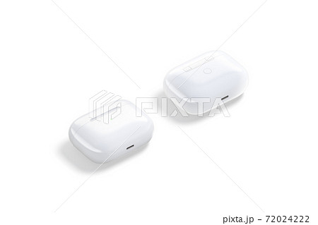 Blank white small case mock up, isolated, front and back 72024222