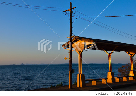 夕景 下灘駅 夕景 下灘駅 72024345