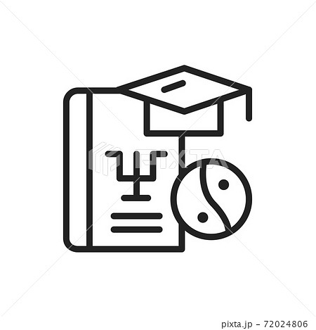 Psychology black line icon. Outline pictogram for web page, mobile app, promo. 72024806