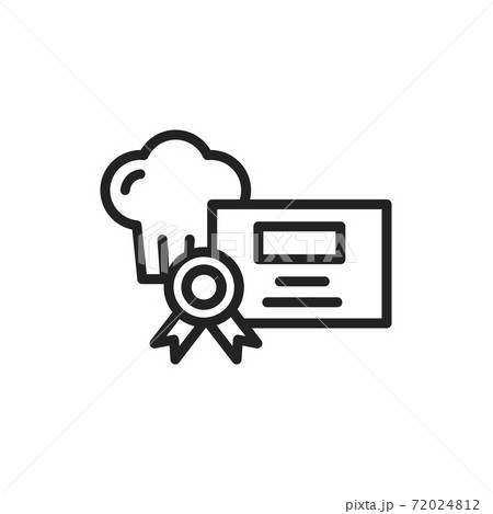 Cooking courses black line icon. Vector illustration. Outline pictogram for web page, mobile app, promo 72024812