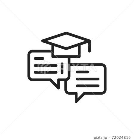 Oratory courses black line icon. Outline pictogram for web page, mobile app, promo. Oratory courses black line icon. Outline pictogram for web page, mobile app, promo. 72024816