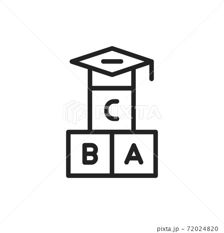 Teaching children black line icon. Vector illustration. Outline pictogram for web page, mobile app, promo Teaching children black line icon. Vector illustration. Outline pictogram for web page, mobile app, promo 72024820