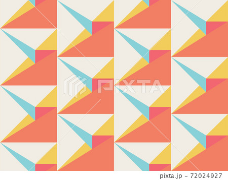 Seamless geometric pattern with the image of triangles, rhombuses, squares. Solar symbol. Vector design for web banner, business presentation, brand package, fabric, print, wallpaper 72024927