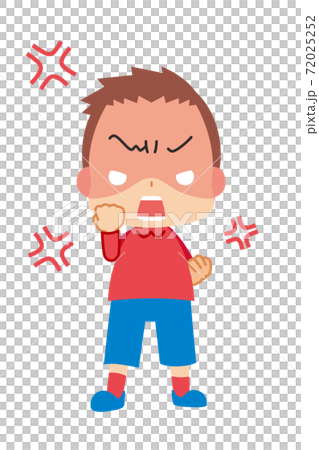 拳を握りしめて怒り狂う可愛い小さな男の子 拳を握りしめて怒り狂う可愛い小さな男の子 72025252
