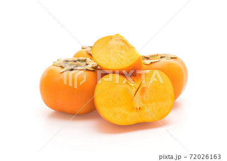 fresh persimmon on white background fresh persimmon on white background 72026163
