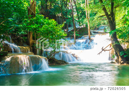 Erawan Waterfall, Erawan National Park at Kanchanaburi in Thailand 72026505