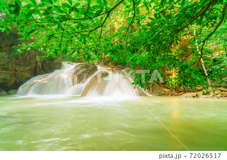 Erawan Waterfall, Erawan National Park at Kanchanaburi in Thailand 72026517