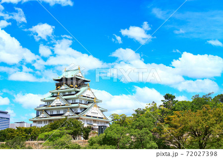 大阪市、大阪城とその周辺の風景 大阪市、大阪城とその周辺の風景 72027398