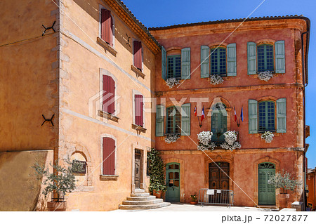 The most beautiful city hall of Roussillon in Provence,Luberon The most beautiful city hall of Roussillon in Provence,Luberon 72027877