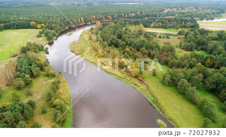Aerial wiev of natural river 72027932