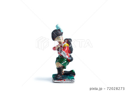 Shot of tin soldier's figurine on the white background 72028273