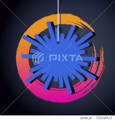 Abstract blue shape. Fun modern geometry background. 72028422