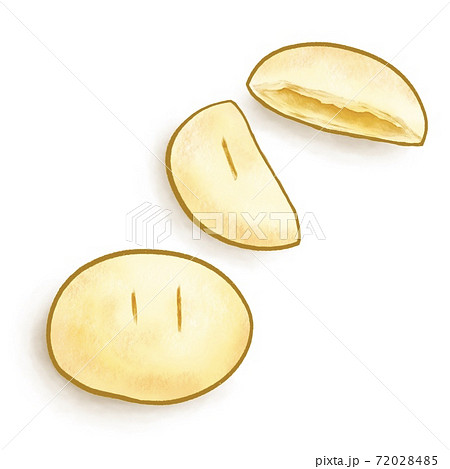 The digital painting of Taiwanese sun cake pastry bakery isometric icon raster illustration on white background. The digital painting of Taiwanese sun cake pastry bakery isometric icon raster illustration on white background. 72028485