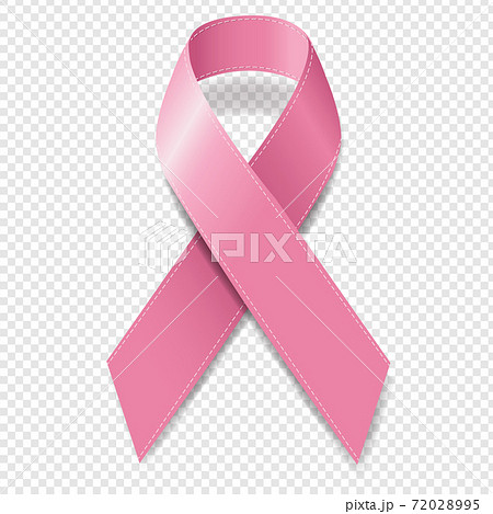 Realistic Pink Ribbon Symbol Of Breast Cancer のイラスト素材 7295