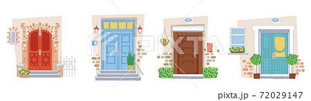 Doors and windows collection. Vector illustration 72029147