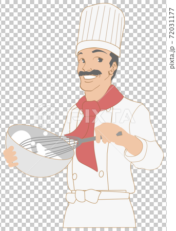 Male pastry chef mixing fresh cream - Stock Illustration [72031177] - PIXTA