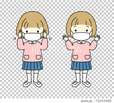 戴著面具的小女孩 72031680