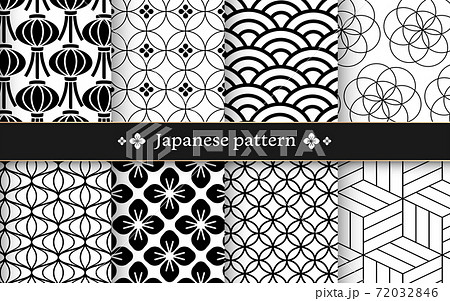 和柄素材 伝統模様 パターン セット 和柄 和柄素材 伝統模様 パターン セット 和柄 72032846
