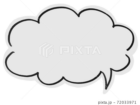 手書きの吹き出し 枠 フレームのイラスト素材