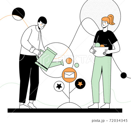 Email marketing - modern flat design style illustration Email marketing - modern flat design style illustration 72034345