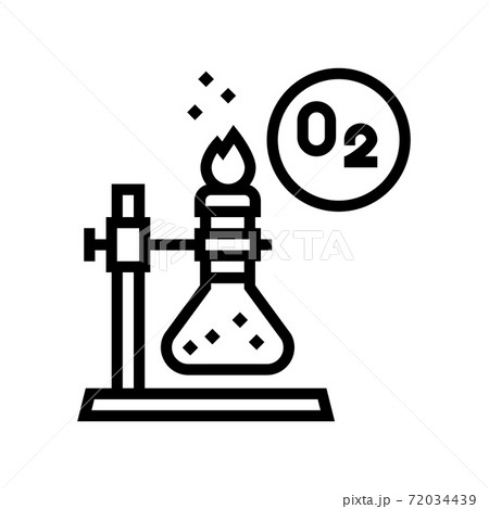 chemistry research oxygen line icon vector illustration chemistry research oxygen line icon vector illustration 72034439