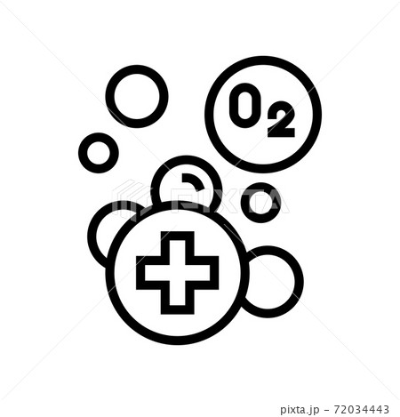 water adding oxygen line icon vector illustration 72034443