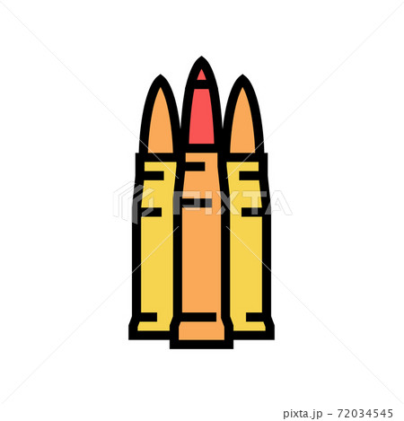 armor piercing bullets color icon vector illustration armor piercing bullets color icon vector illustration 72034545