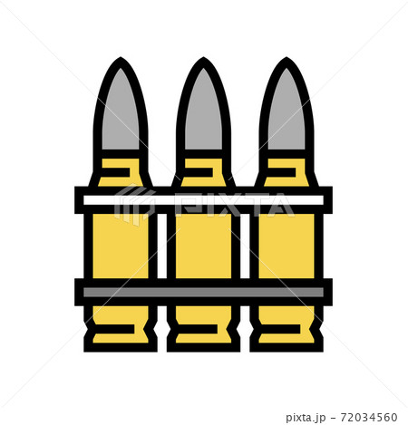 cartridge clip color icon vector illustration 72034560